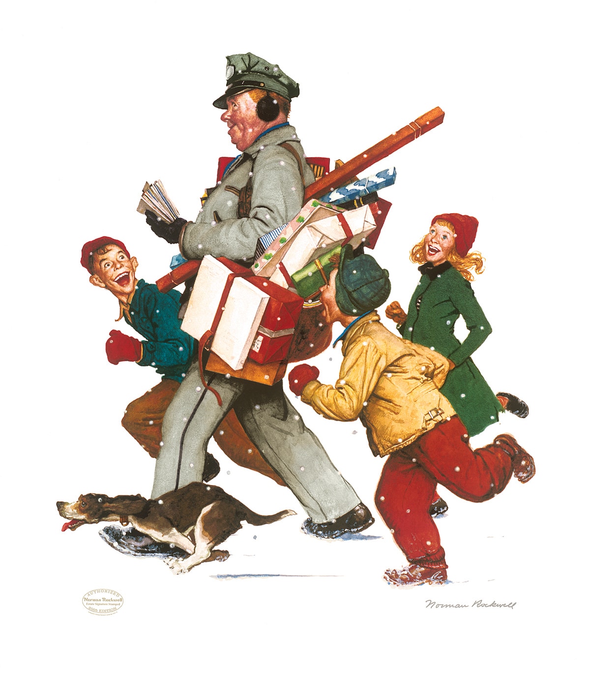 Jolly Postman by Norman Rockwell, Park West Gallery