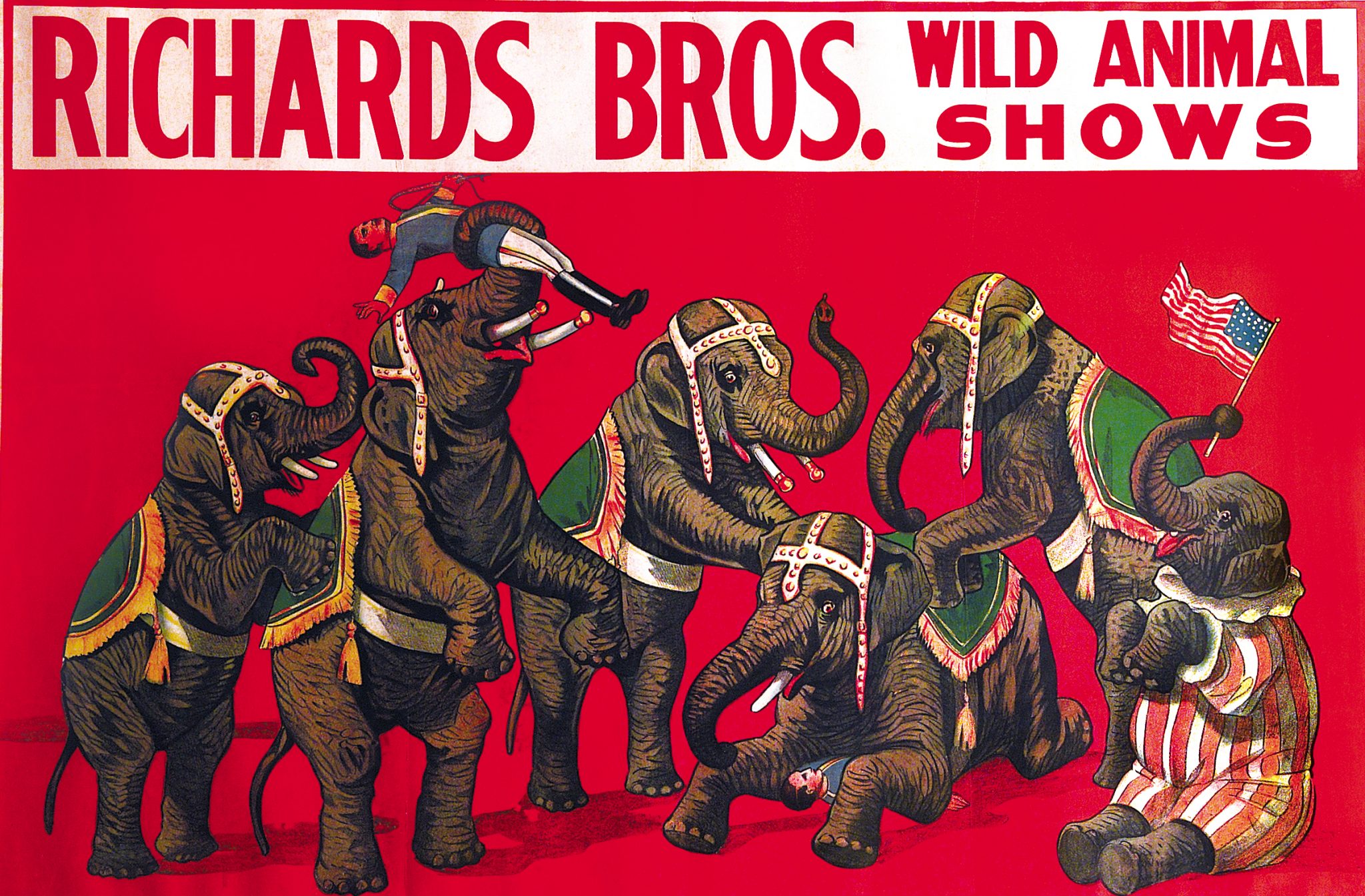 Vintage Poster, Richard Bros./Wild Animal Shows, c.1900. Park West Gallery Collection.