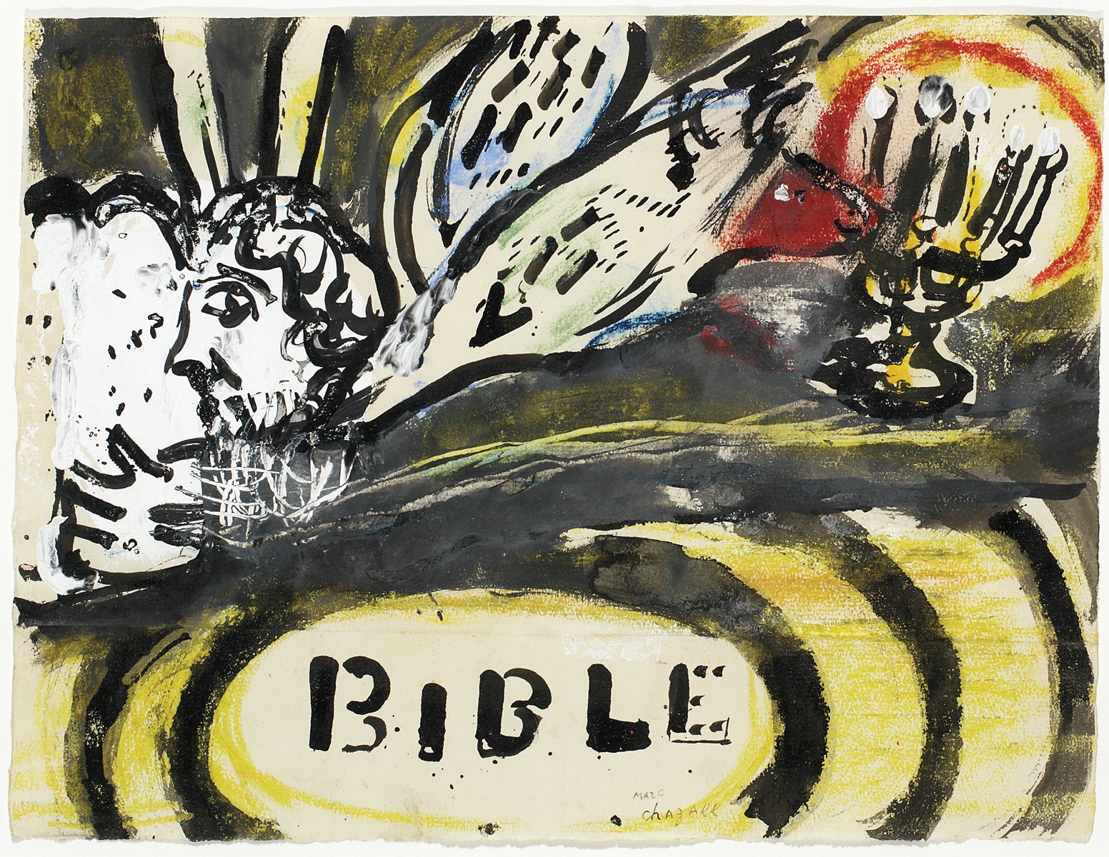 "Projet de couverture non-utilisee; Bible" (1956), Marc Chagall, Park West Gallery