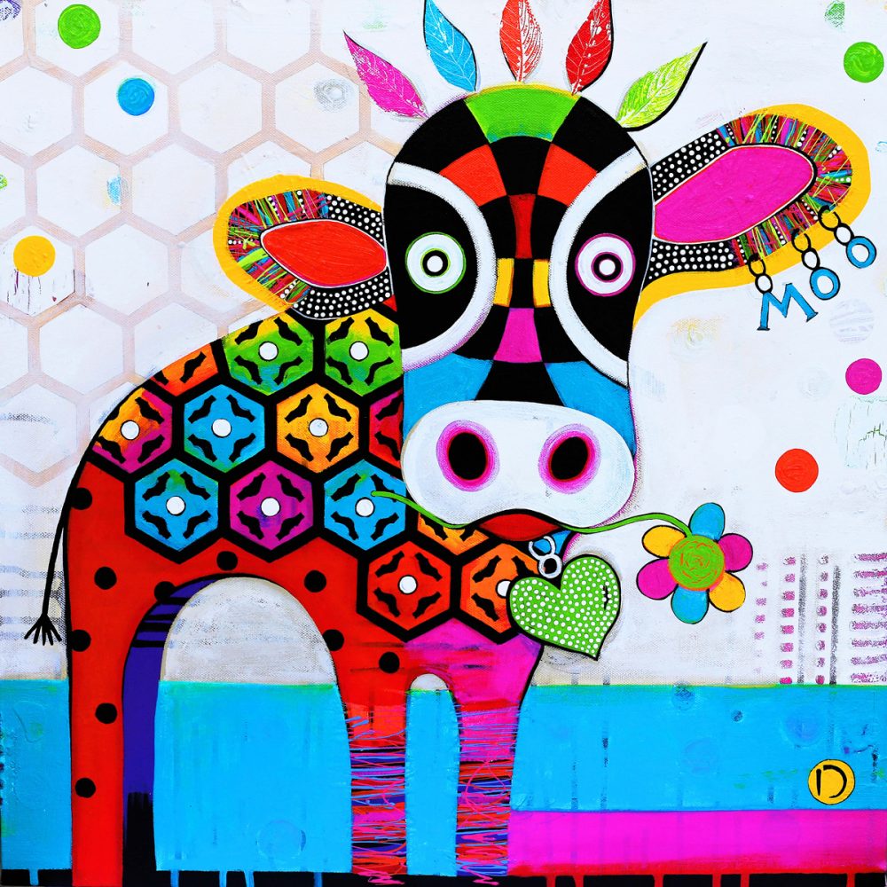 Donna Sharam's Colorful Animals Are Going Tribal - Park West Gallery