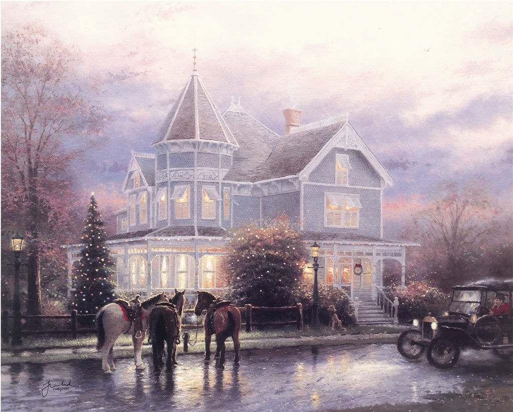 8 Thomas Kinkade Christmas Paintings Perfectly Capture the Holidays