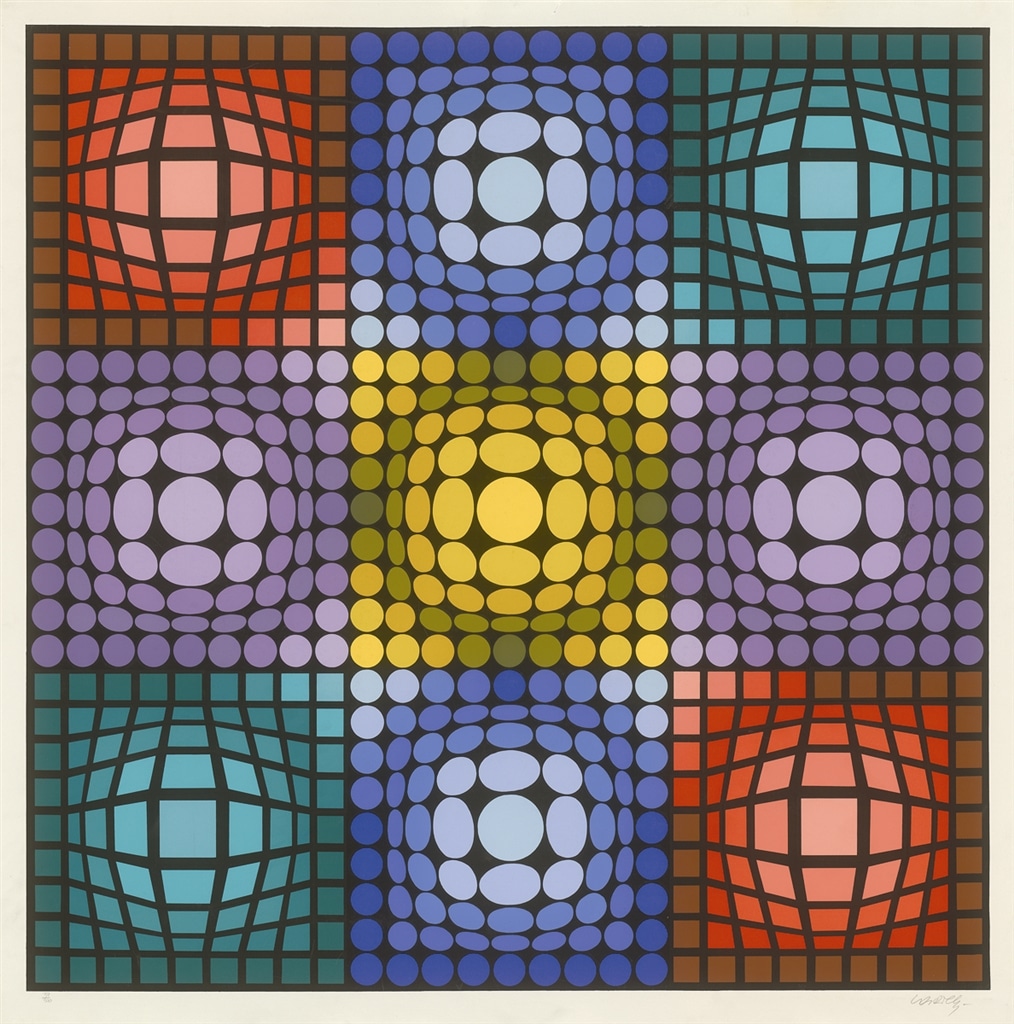"Dyevat" (1987), Victor Vasarely, abstract, abstract art