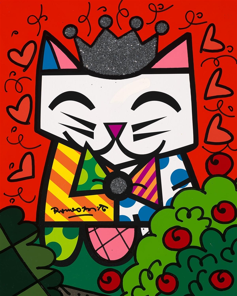 Romero Britto Park West Gallery   Romero Britto Cat And The Hat Hello Wish 824415 